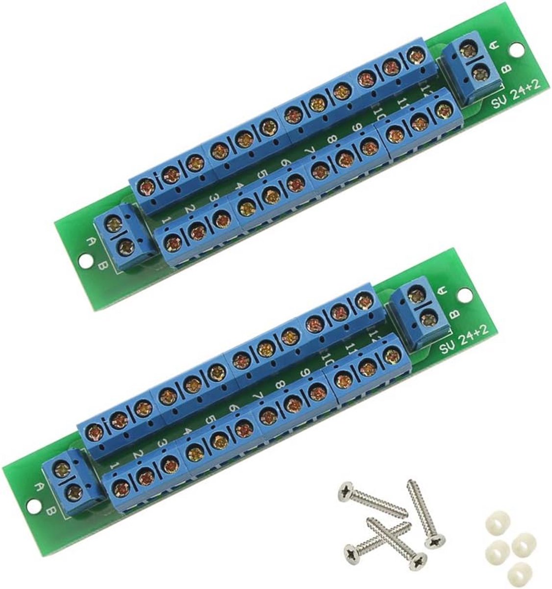 Power Distribution Board met 2 Ingangen en 13 Uitgangen voor DC en AC Spanning