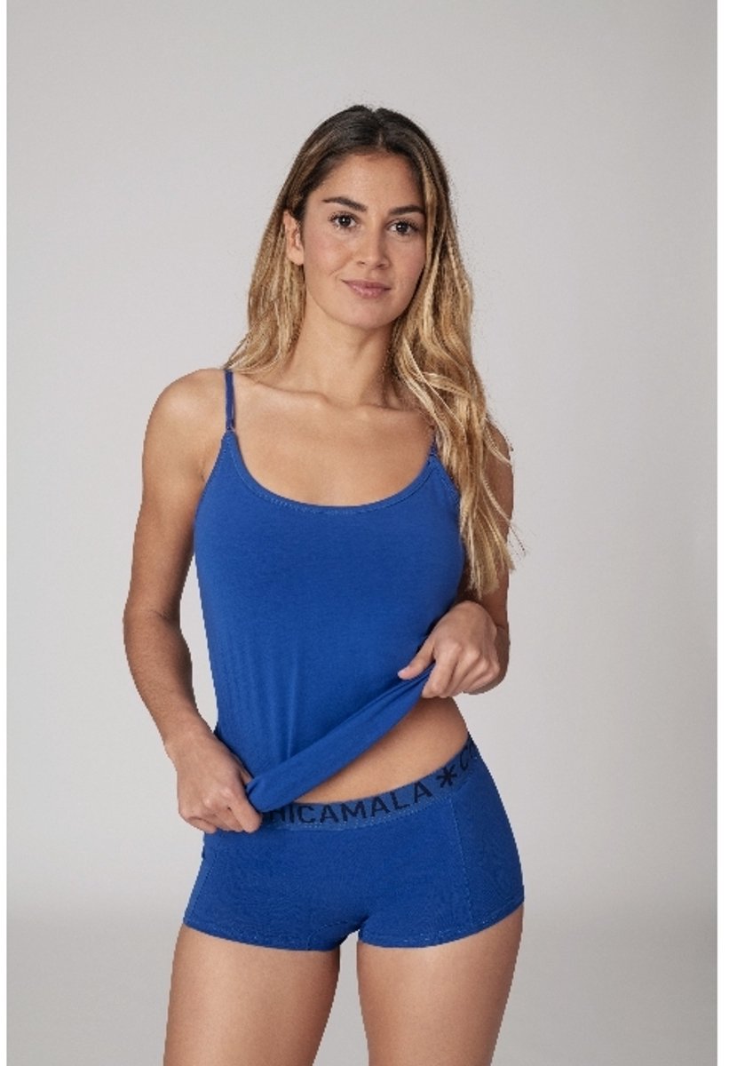 Muchachomalo Chicamala – Dames Hemd - Verstelbare bandjes – Dames Ondergoed – Lingerie – Dames Top – Kleding - 95% Katoen – Dames kleding Donker Hemd
