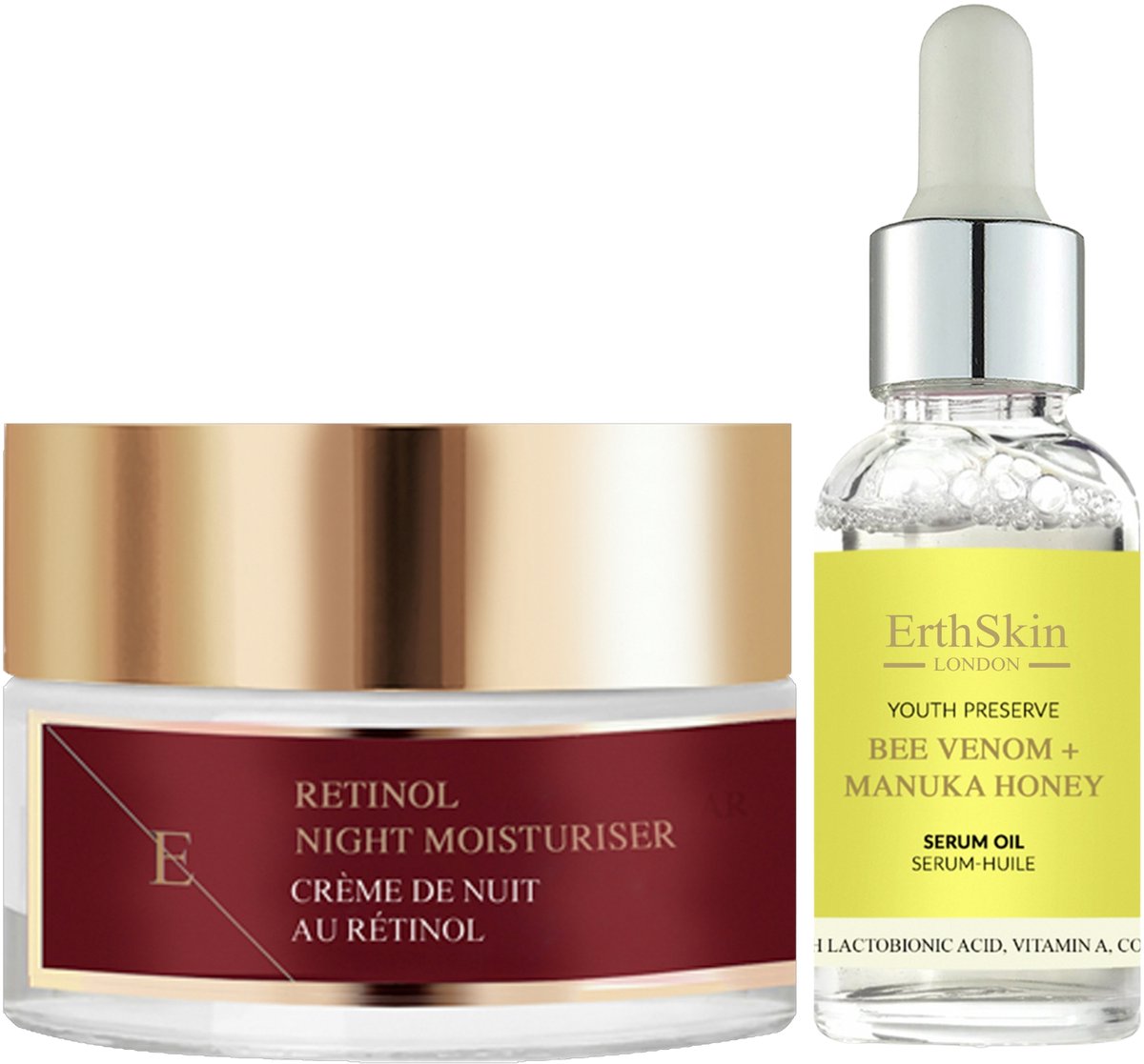 ErthSkin London Retinol Nacht Set + Bijengif & Manuka