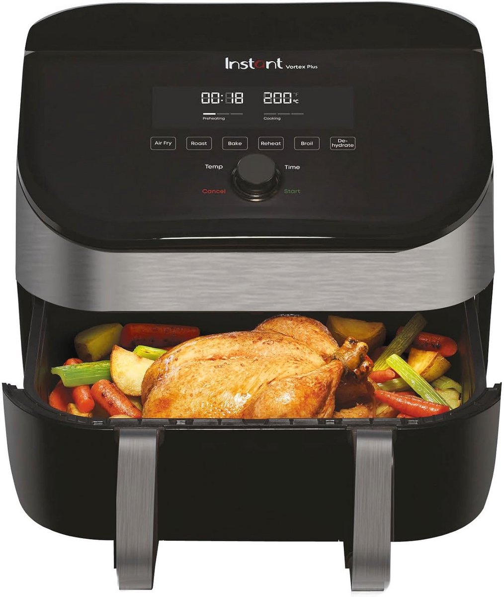 XXL Heteluchtfriteuse met Dubbele Kamer - 8-in-1 Multifunctioneel