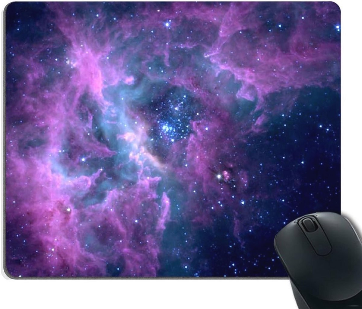 Galaxy Muismat Paars - Aangepaste Antislip Gaming Muismat
