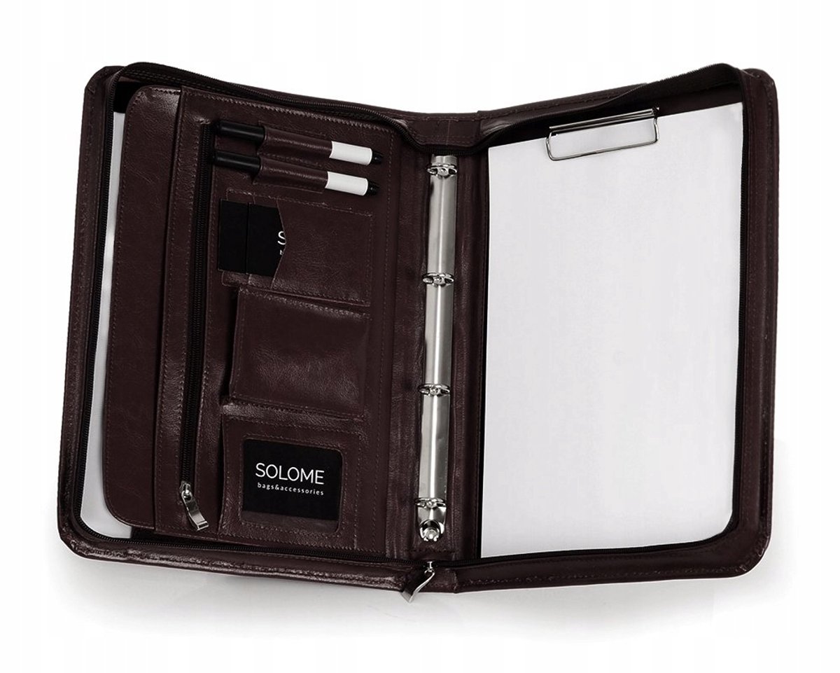Leren Aktetas Documentenhouder A4 Bruin SOLOME LW01A4A