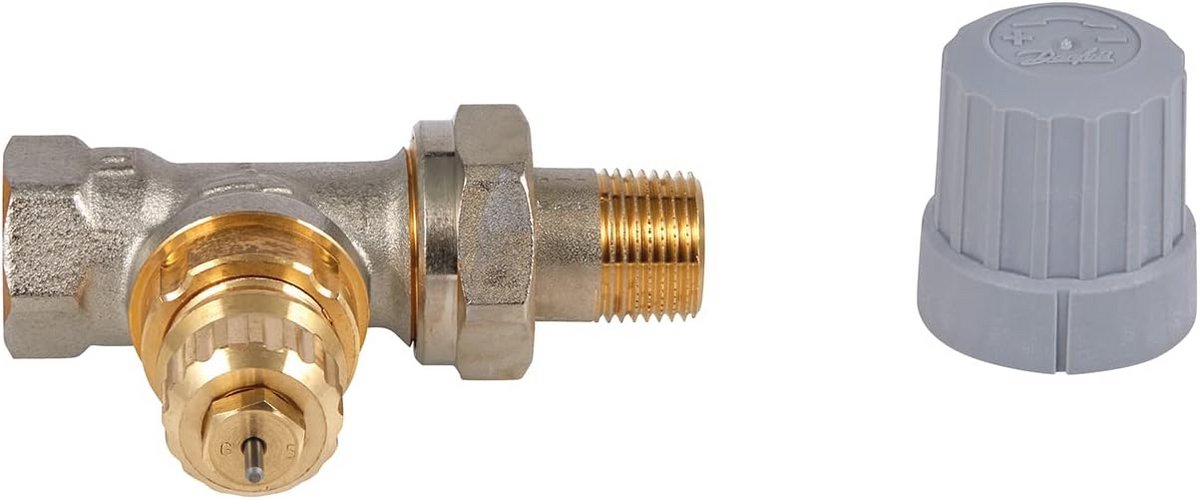 Thermostaatventiel Radiator 3/8 inch Grijs Recht Zonder Voorinstelling
