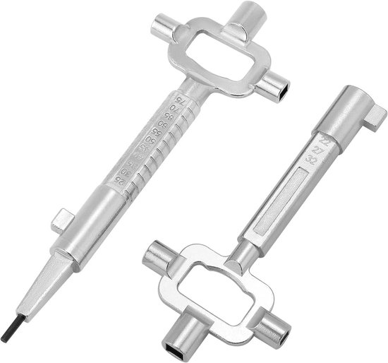 Universele Bouwsleutel Set - 2 Stuks Architectensleutel en