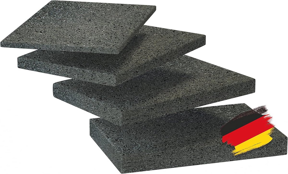 Terrastegels van rubbergranulaat 90 x 60 mm - Hoogwaardige bouwbescherming voor terrassen - Waterdicht en isolerend