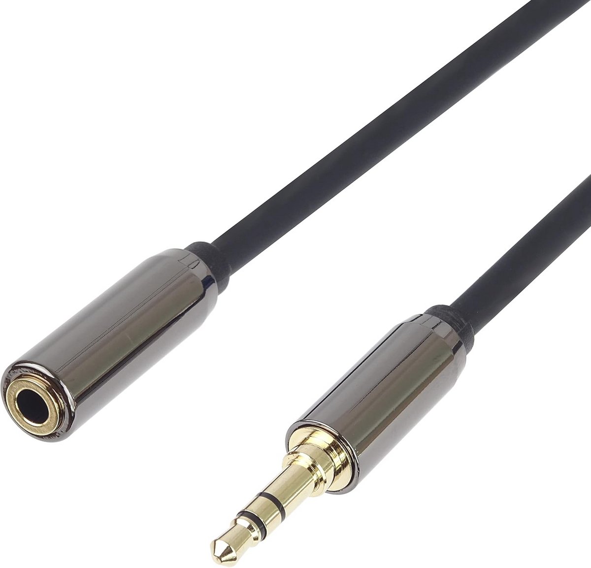 Stereo Jack verlengkabel 3,5 mm - Afgeschermd - Lengte 1,5 m - Audio AUX Headset