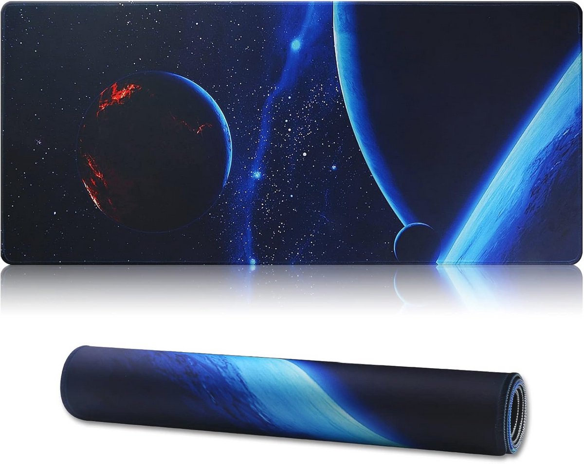 XXL Gaming Muismat 90x40 cm Antislip Bureau Pad met Gestikte Randen