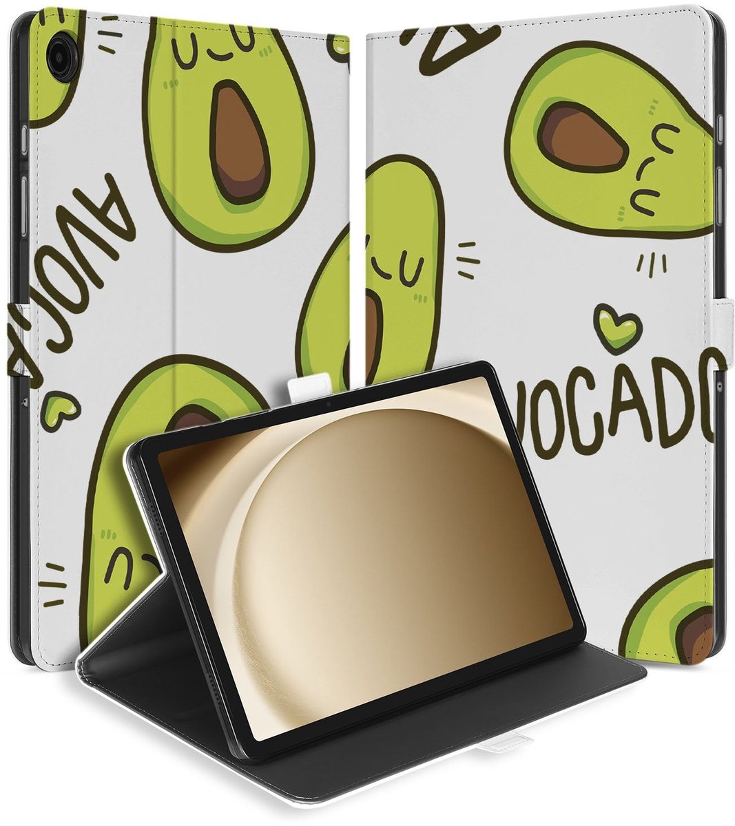Samsung Galaxy Tab A11 Plus Book Case Hoesje met Standaard Avocado Singing