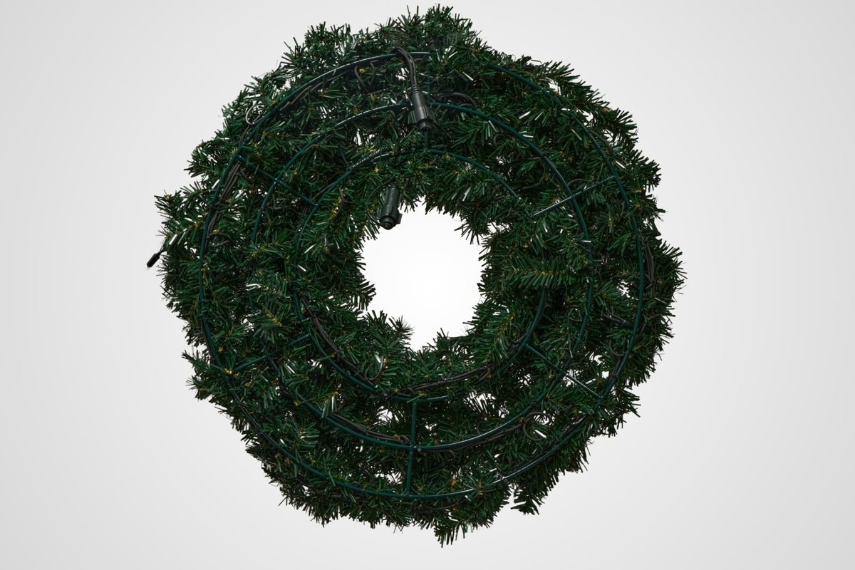 Blynx Kerstkrans met Verlichting Buiten - Ø 75 cm - 80 Klassiek Warm Witte LED Lampjes - IP67 waterdicht - Koppelbaar - Incl. Startkabel – foto 8