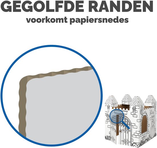 Bankers Box Play - Speelhuis stevig karton - Kasteel - Inkleurbaar van Merkloos — afbeelding 5