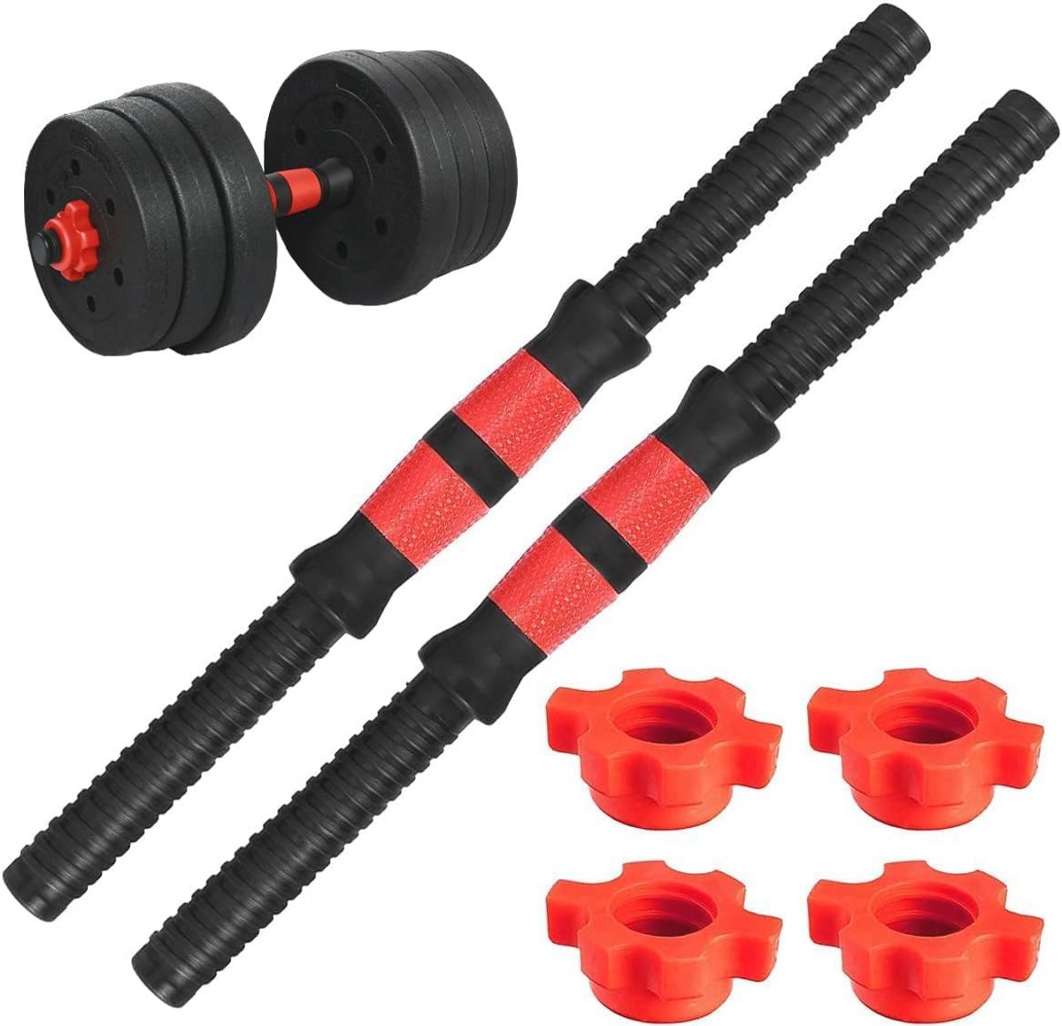 Universele halters 35 cm - Verstelbare halterset met gewichten voor krachttraining en fitness