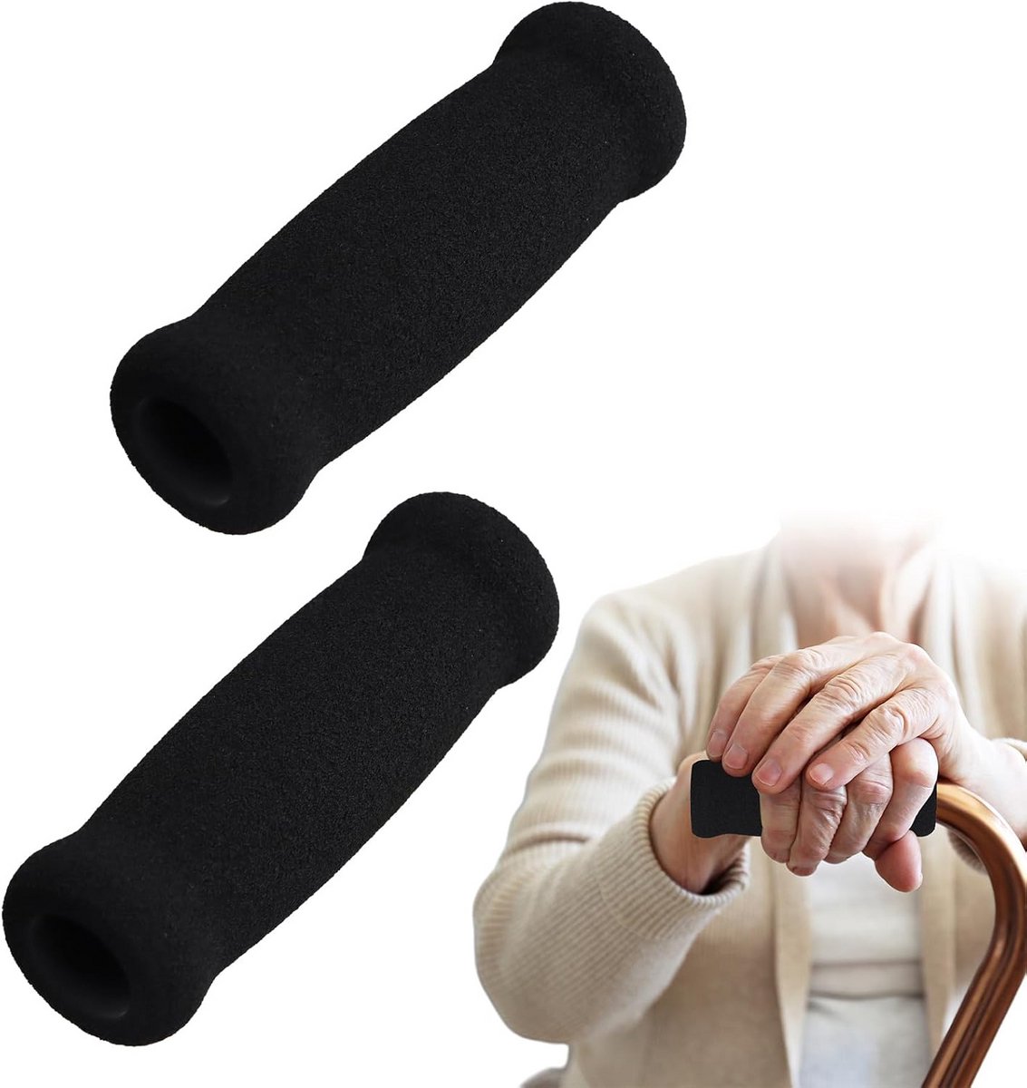 Set van 2 Antislip Handvatkussens voor Krukken en Rollators