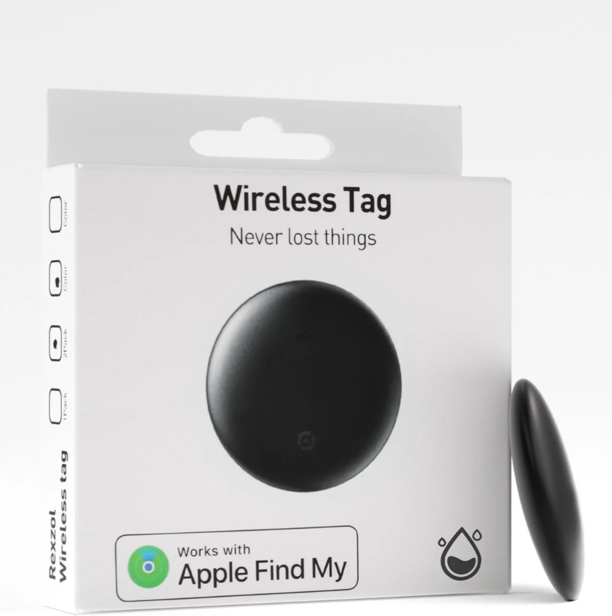 Bluetooth Tracker voor iOS - GPS Smart Tag inclusief Hangertje - Geschikt voor Apple Find My (Zoek Mijn) - Draadloze Sleutelvinder - Anti-verlies