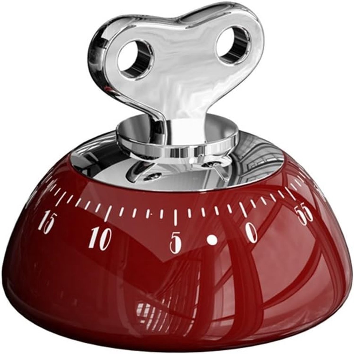 Mechanische keukentimer - Magnetisch - Bevestiging aan de koelkast - Luid alarm - Voor koken, bakken, studeren en kantoortaken - Rood