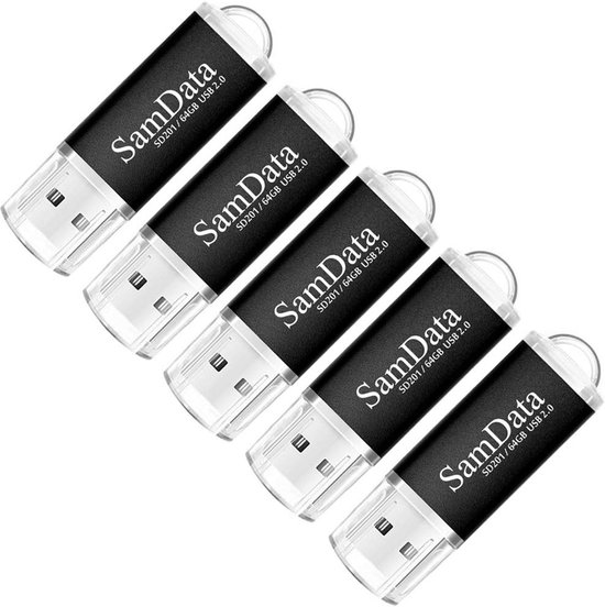 Usb Sticks For R50 Set van 5 USB Sticks 64 GB - USB 2.0 Geheugensticks Data Opslag met LED ...
