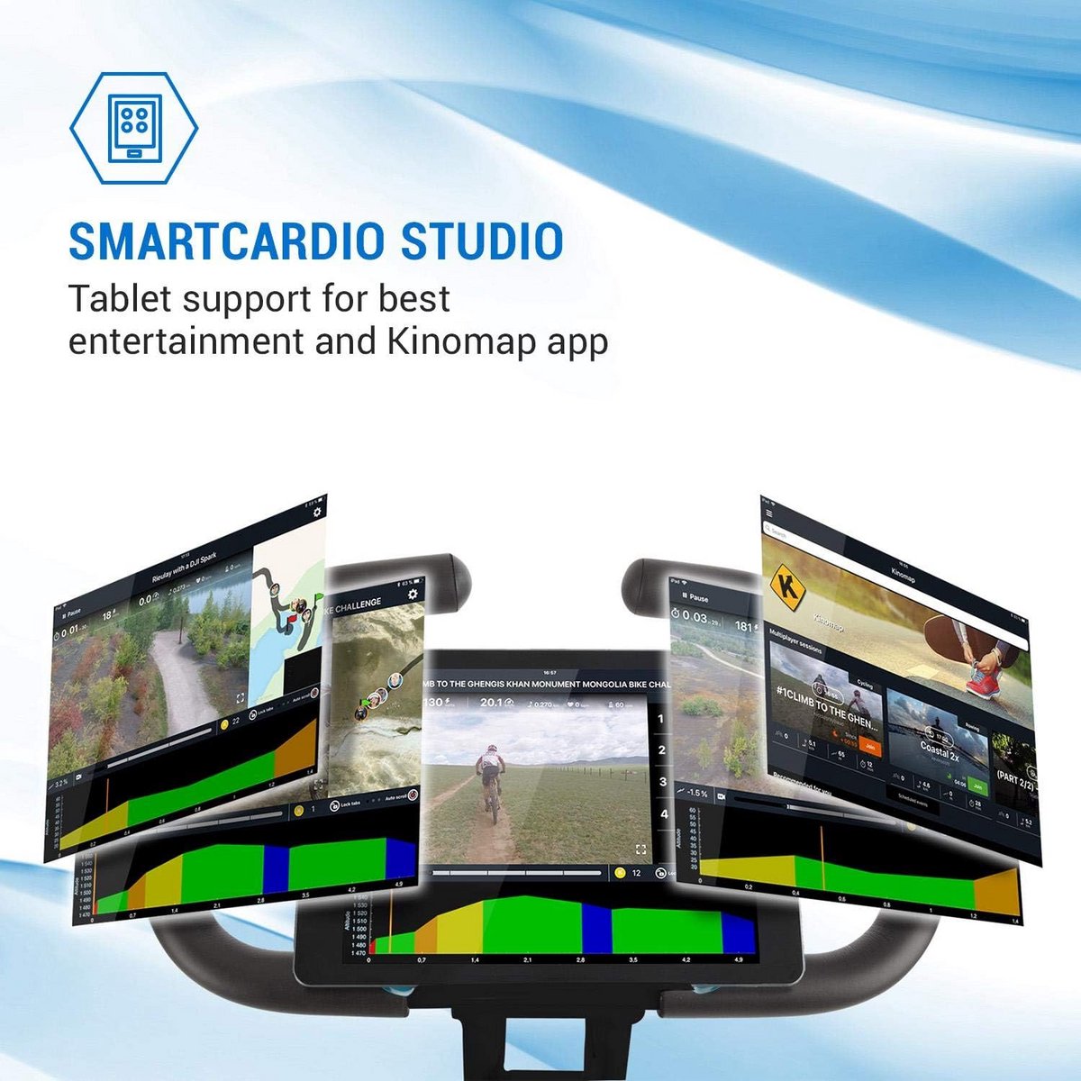 Opvouwbare 3-in-1 Hometrainer met Hartslagmeter en - afbeelding 2