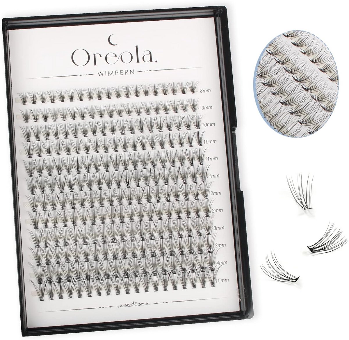 Individuele Wimpers Cluster Faux Nerts voor DIY Volume Wimperverlenging