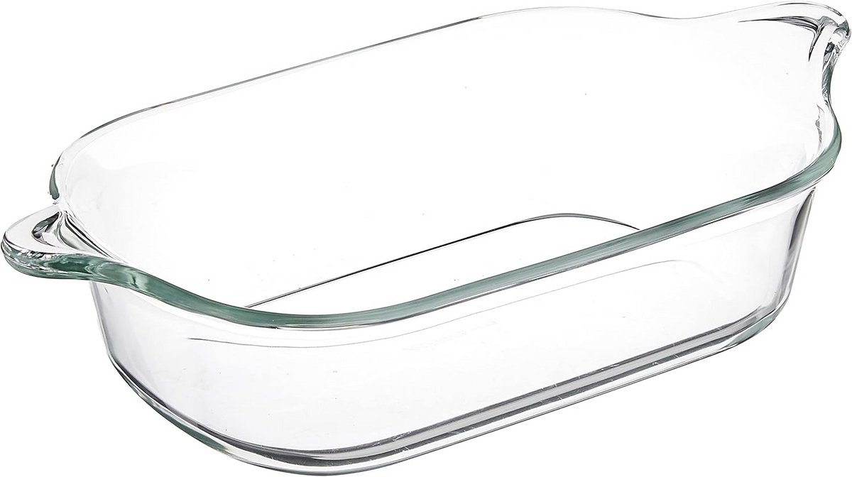 Ovenschaal Rechthoekig Glas Transparant 2 Liter - Geschikt voor Magnetron en Oven