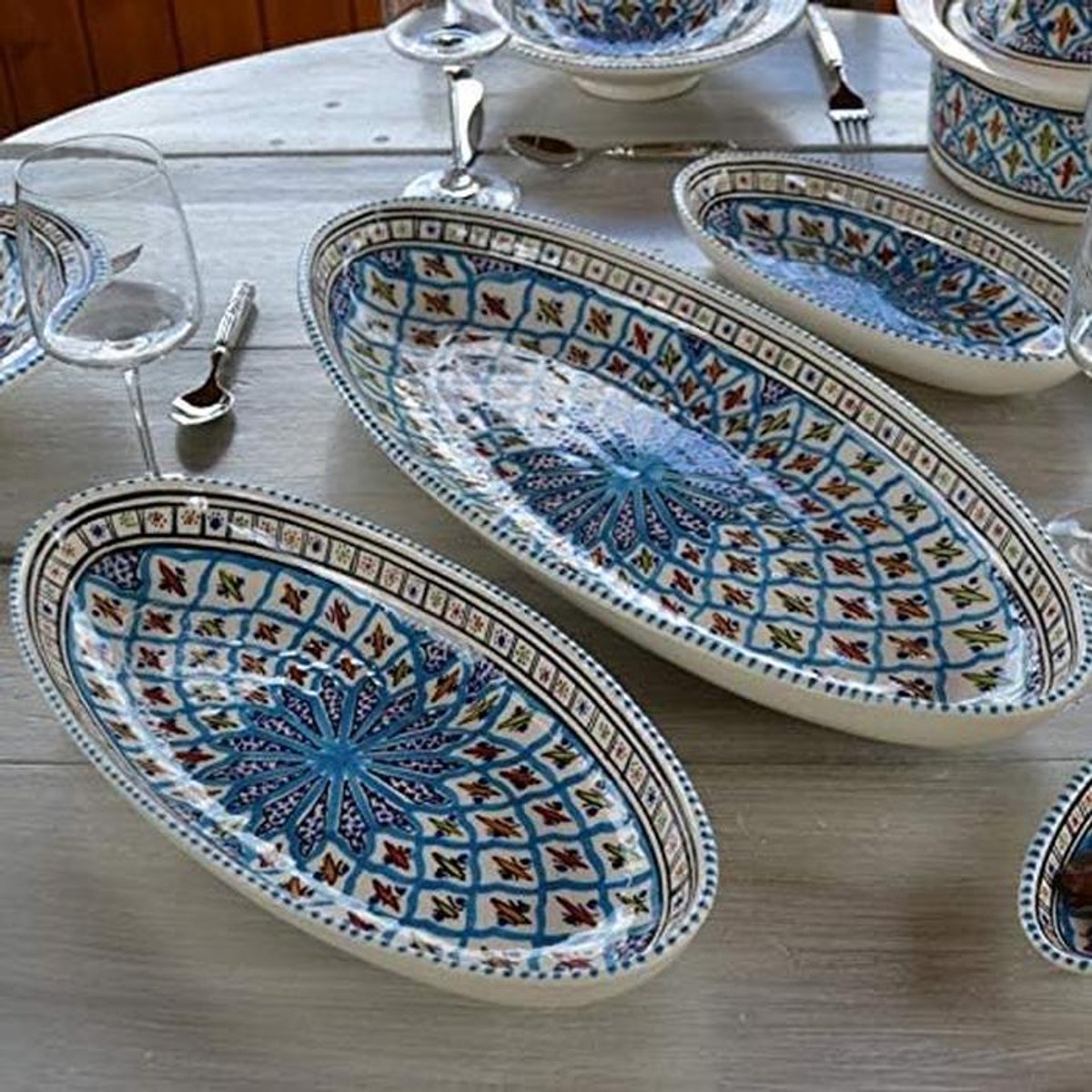 Ovale Ovenschaal Turquoise - Keramiek & Hittebestendig - 20 cm