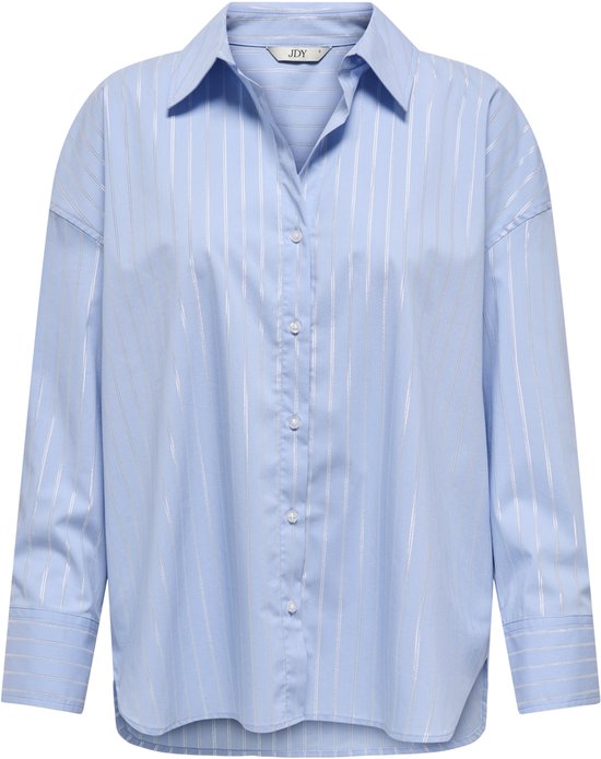Bovendeel voor dames, lange mouwen, schoudervrij, sexy en elegante feestelijke blouse, grote maten, wikkelblouse, glittershirt, tuniek, pailletten, bovenstuk, lange mouwen, blauw, XXL