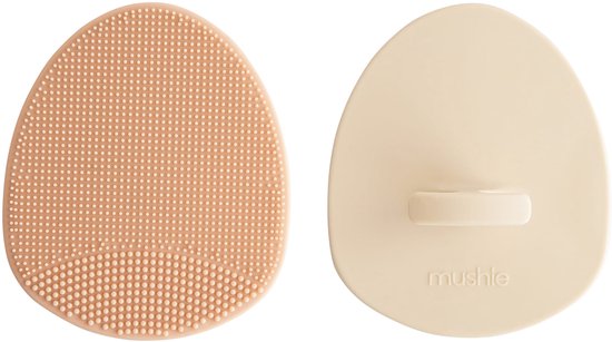 Mushie Cradle Cap Brush 2-Pack - Blush/Shifting Sand