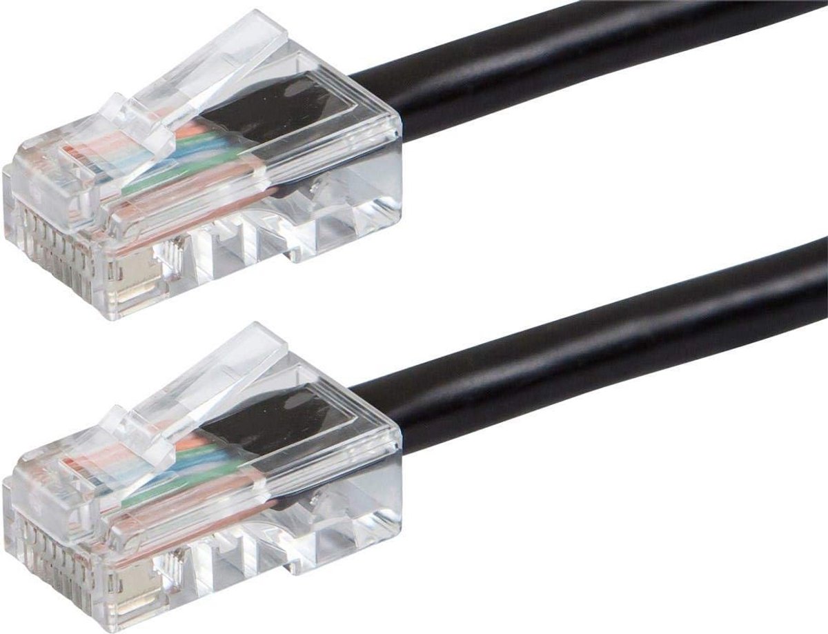 UTP Cat6 Netwerkkabel Ethernet 24 AWG 15,2 meter Zwart