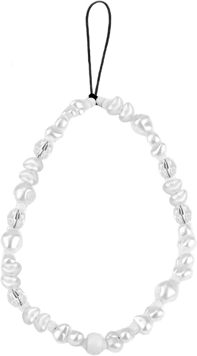 Elegante Telefoonkoord Kralen - Multifunctionele Parel Polsband voor Telefoon, Camera of Sleutelbos