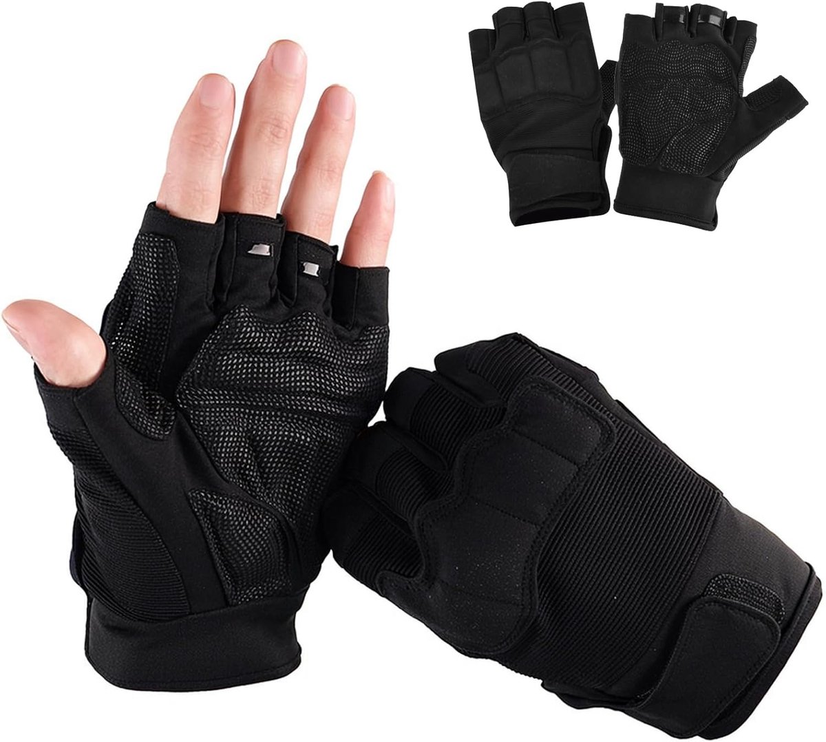 2 paar bodybuildinghandschoenen, gewichthefhandschoenen voor krachttraining, antislip sporthandschoenen, siliconen gevoerde handpalmen, ademende fitnesshandschoenen voor mannen en vrouwen (M).