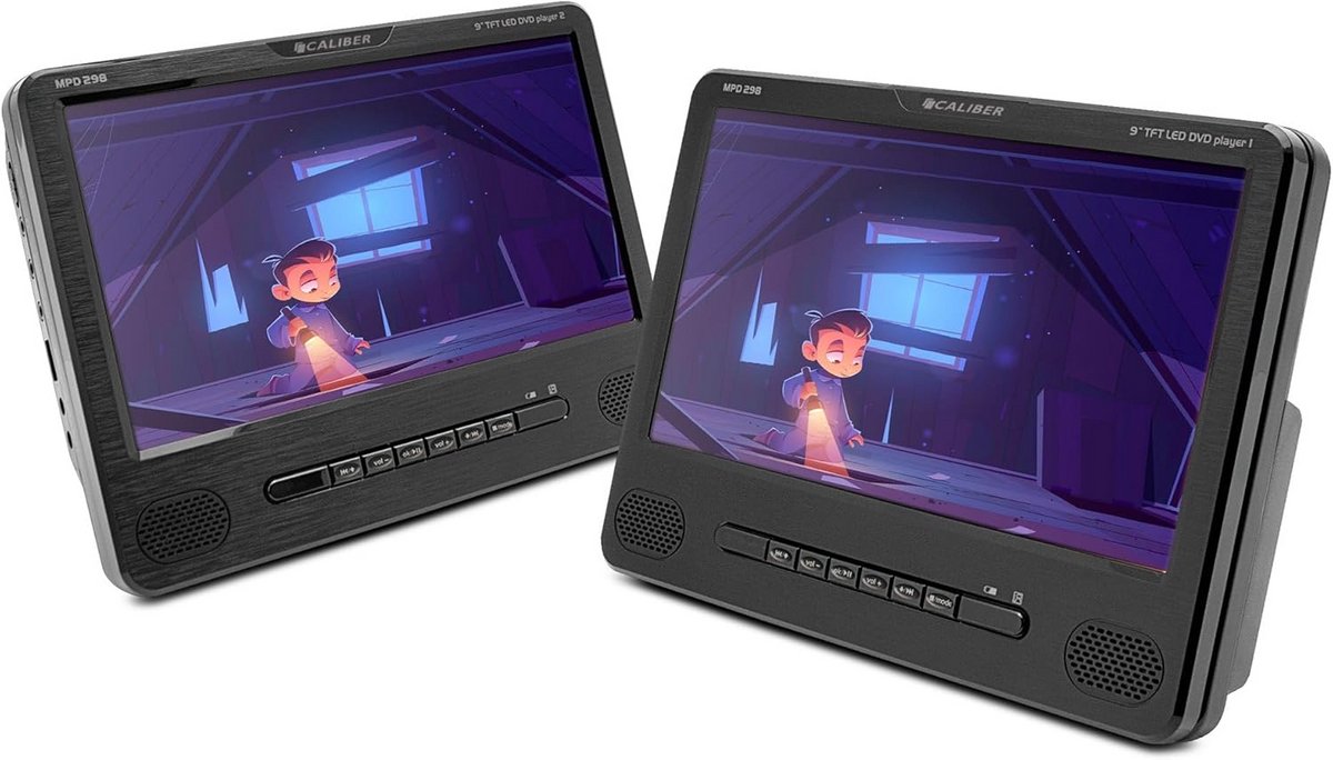 Draagbare DVD Speler Set met 2x 9 Inch Schermen voor in de Auto