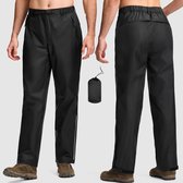 Pantalon de Randonnée BUBW pour Hommes - Pantalon de Pluie - Pantalon de Marche Coupe-Vent - Incluant Sac de Rangement - Pantalon d'Hiver de Randonnée en Plein Air - Imperméable - Taille XL - Zwart