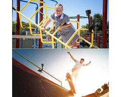 Candala flexibele klemhouder met verstelbare zwanenhals (8 secties) geschikt voor Go Pro Hero 13/12/11/10/9/8/7/6/5/4k/Max, DJI Action 5pro/4/3/2/1, Insta 360 X5/X4/ace pro2/ace pro camera's