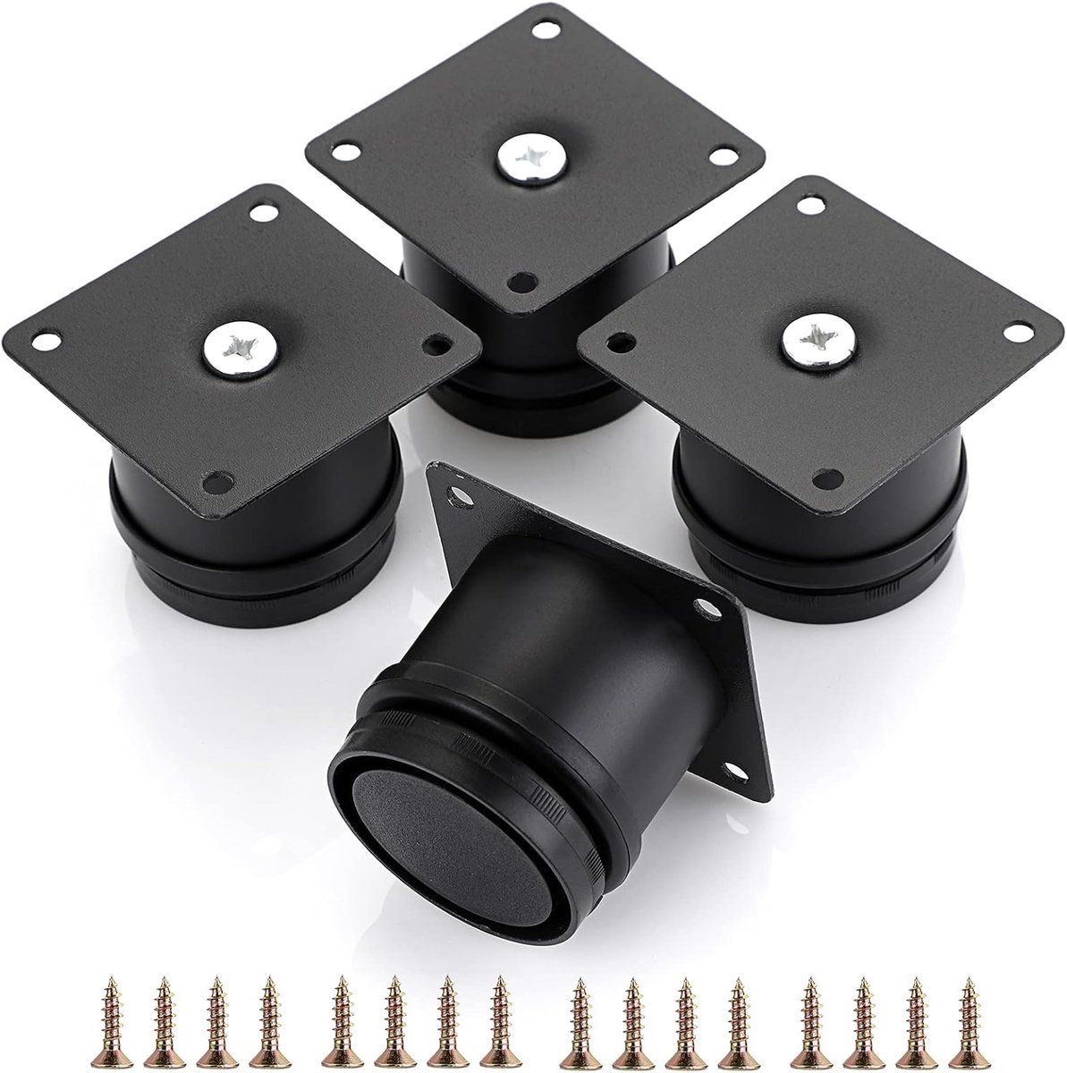Stunq® Robuuste en Verstelbare RVS Meubelpoten - Set van Vier met 5cm Hoogte