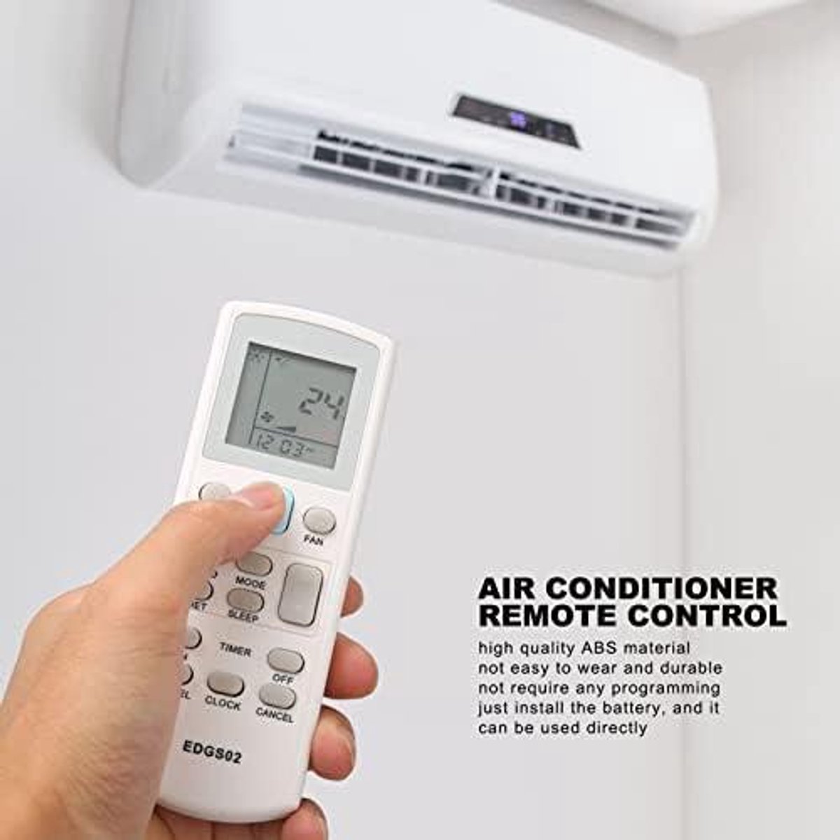 Vervangende afstandsbediening met LED-scherm voor airconditioner - Zwarte ondertiteling - Wit - ACSON - APGS02 - Afstandsbediening.
