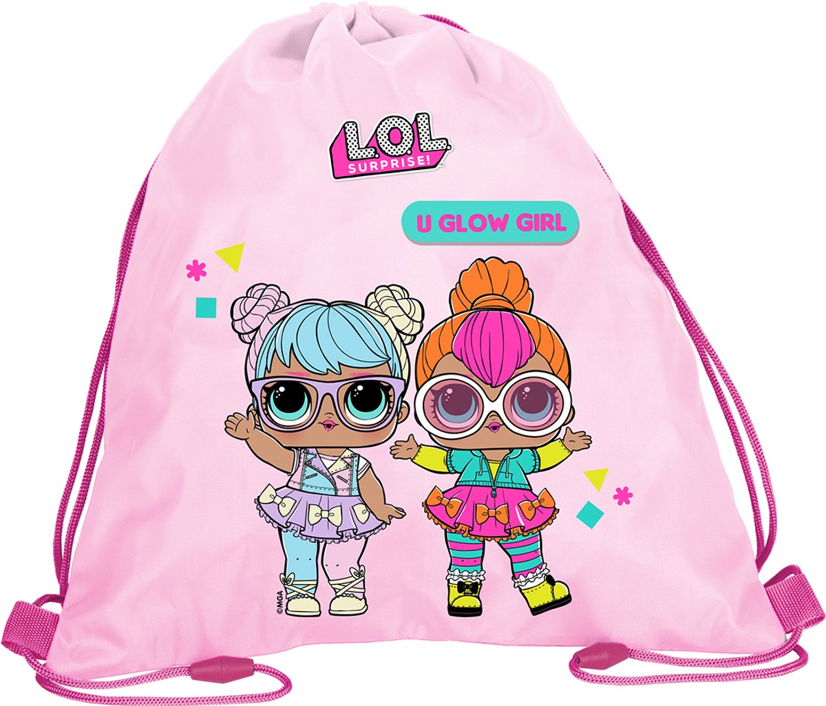 LOL Surprise! Gymbag, U Glow Girl - 37 x 34 cm - Polyester