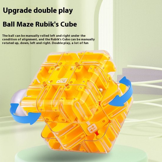 Labyrint 3D-doolhofkubus, Een Boeiende Hersenkraker, Een Logische Uitdaging Een 3x3 Doolhofpuzzelkubus Voor Stressvermindering En Het Ontwikkelen V~p186050551