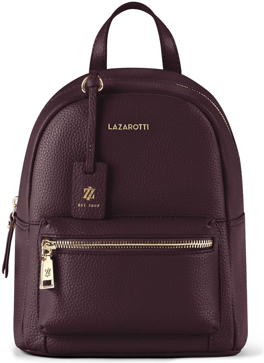 Lazarotti Bologna Leather Stad rugzak Leder 27 cm - burgundy