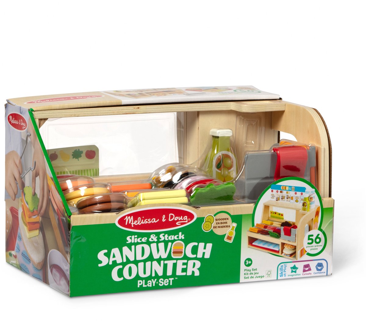 Melissa & Doug – Houten broodjeszaak speelset – Met snijfunctie — afbeelding 5