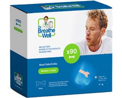 Dr. Breathe Well ™ - 90 Neusstrips tegen snurken - Anti Snurk Pleisters - Neuspleisters - Maat 66mm medium/large - Sterke kleefstof - Eenvoudig te verwijderen - Simply the right choice!