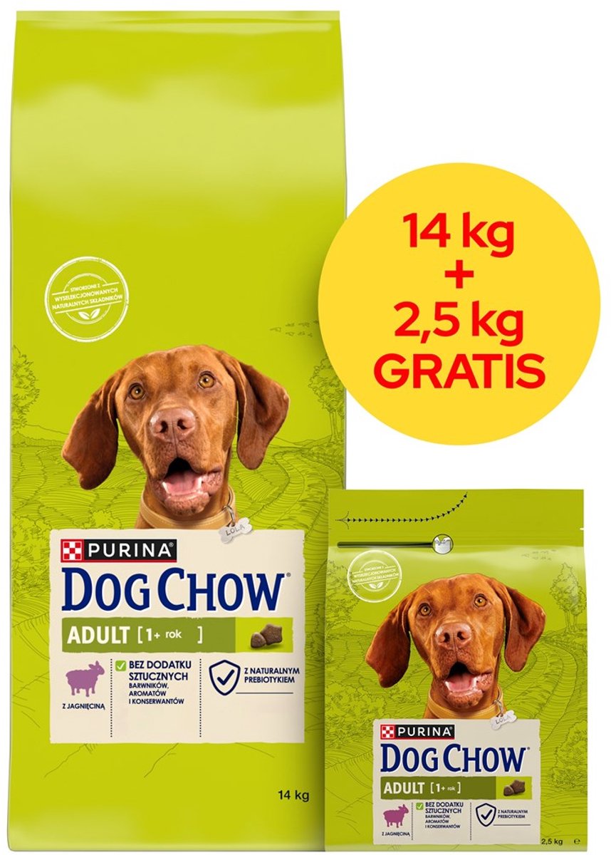 Purina Purina Dog Chow Adult - Droge hondenvoeding - Lam - Ondersteunt spieren - Gezonde tanden & botten - Voor actieve volwassen honden