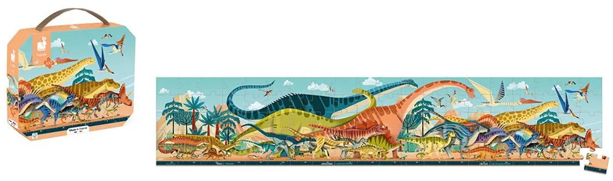 Janod - Dino - Panorama - Dino puzzel 100 stukjes — afbeelding 3