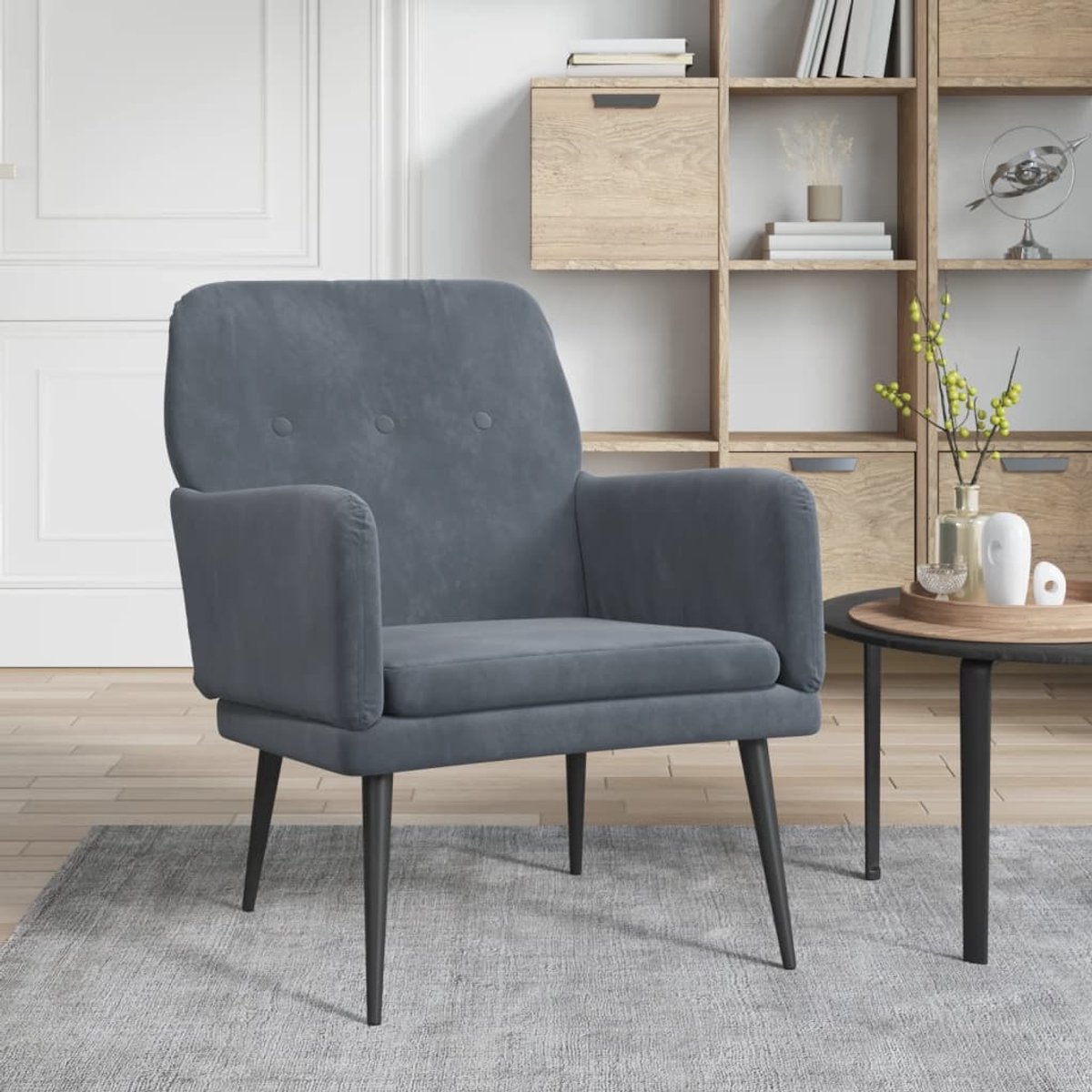 vidaXL vidaXL 62x79x79 cm fluwelen fauteuil - afbeelding 3
