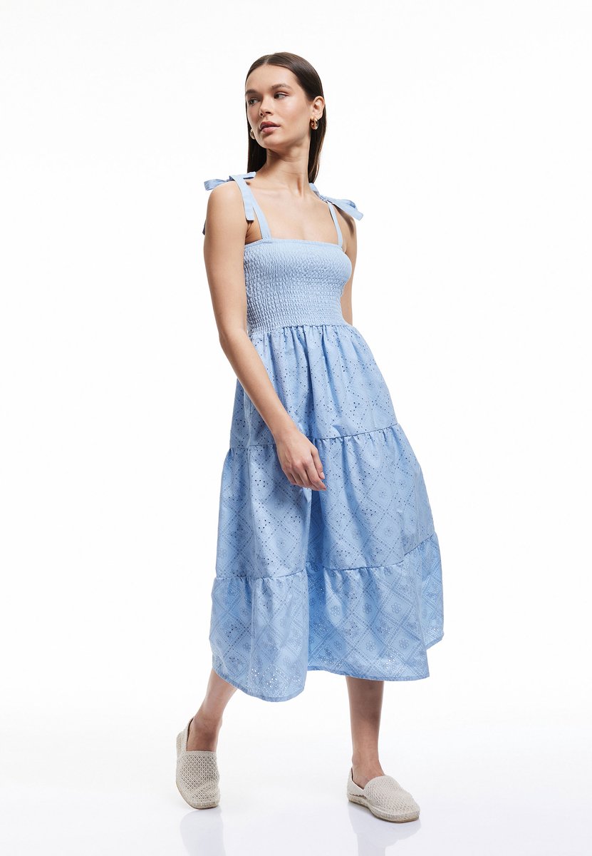 Maxi-lengte Gelaagd Spaghettikleid