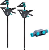 wolfcraft - Pince à une main SET - Pince à colle PRO MAX 450mm - Pince à colle - Pince à dégagement rapide - 8663060