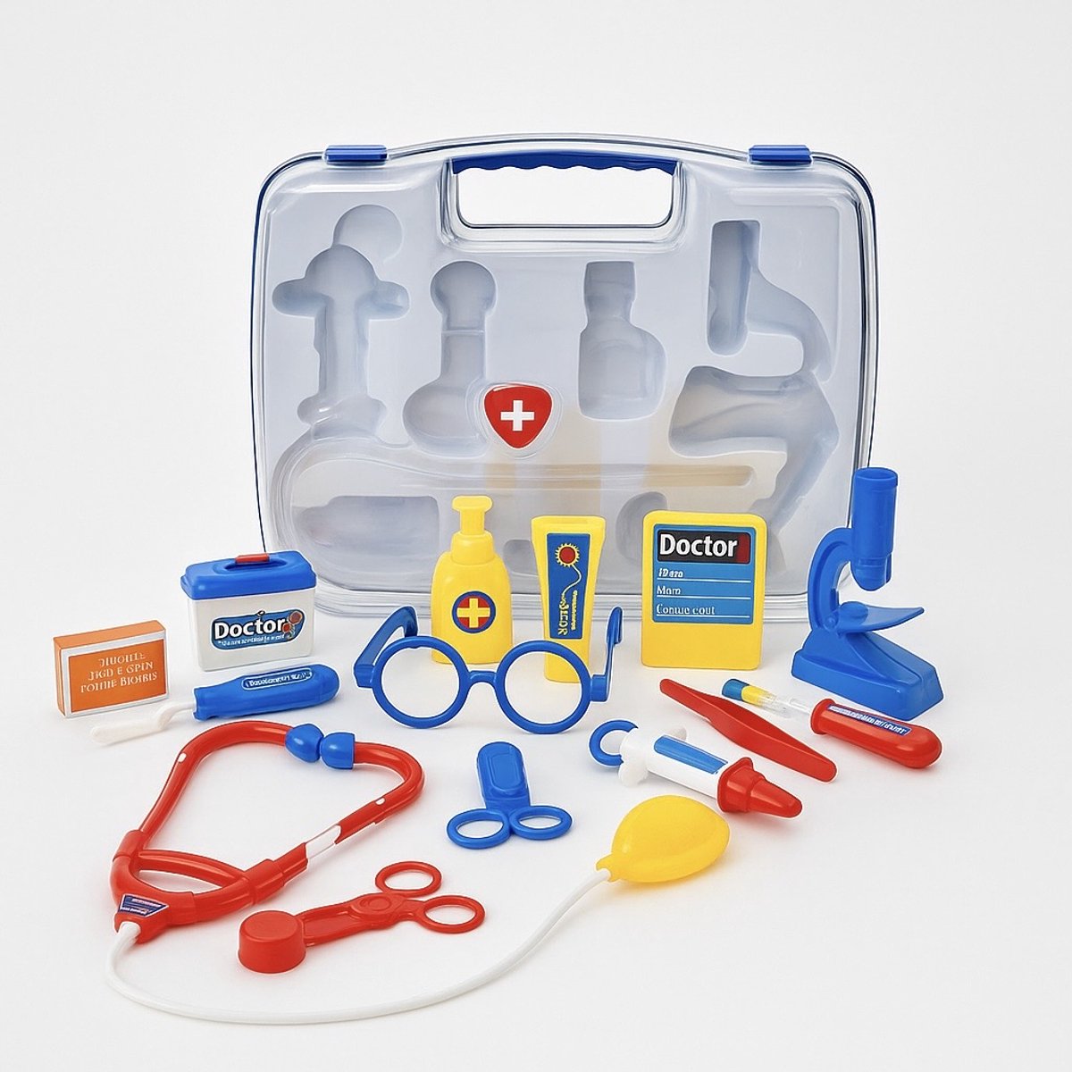 Dokterset Speelgoed - Dokterset 14 delig - Doktersset - Dokterskoffer - Speelgoed Doktersset - Dokter Speelgoed - Dokter Speelgoed Koffer - Black Fryday Deals - Sinterklaas Cadeautjes — afbeelding 6