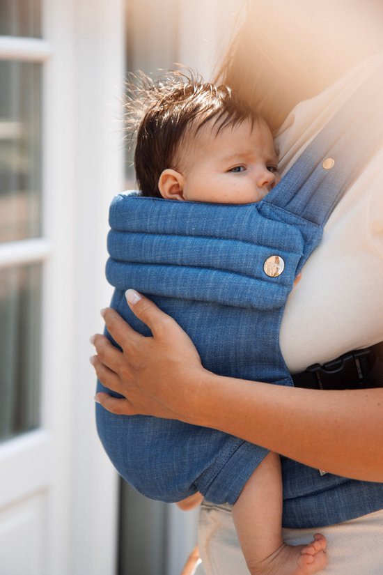 KIDDLY Draagzak baby - Denim - Blue van Merkloos — afbeelding 5