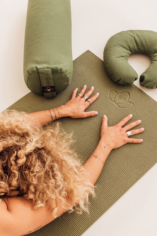 Yoga bolster eco olijfgroen rond - Lotus van Lotus — afbeelding 5