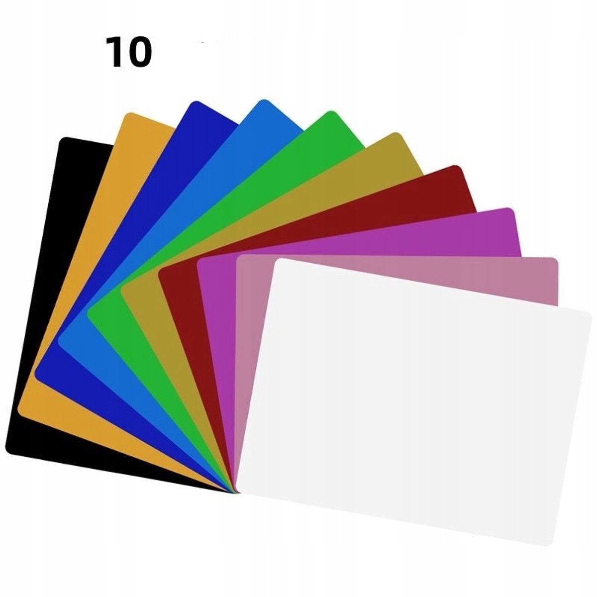 LONGER Lasergraveer Materiaal – Aluminium Platen 10 Kleuren – 0.21mm – 50 Stuks – Voor Lasergraveermachines
