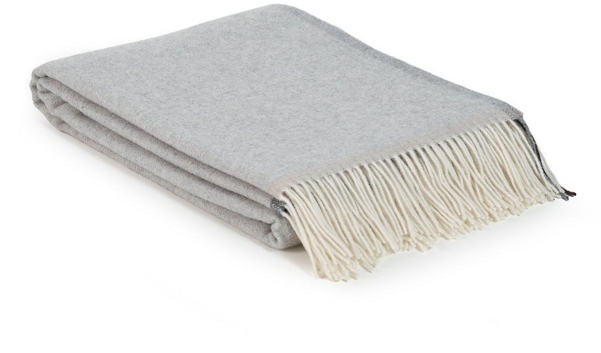 Most Plaid Milano - 90% Merino wol, 10% Kasjmier wol - 140 x 200 cm - lichtgrijs