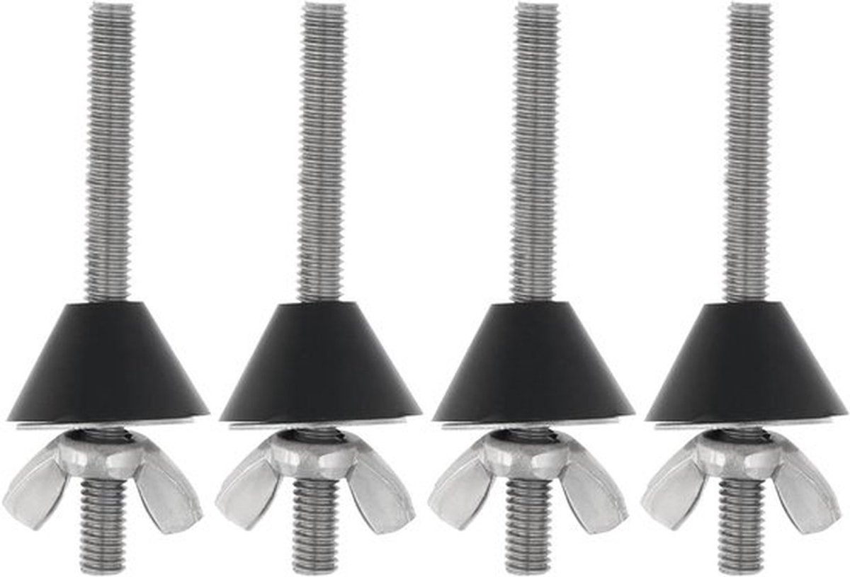 Toiletbril Reparatie Kit - Set van 4 - RVS Scharnieren - Antislip Fittings - Badkamer Accessoires