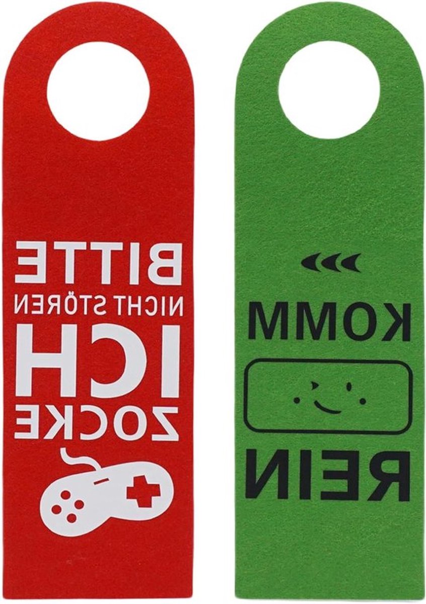 Deurhanger Rood-Groen met Gamerafbeeldingen en Smiley-gezichten